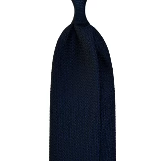 Custom made grenadine garza grossa tie in navy colour