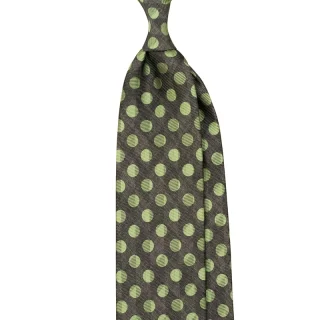 Printed double side silk tie dot motif. Customized tie from Stefano Cau, handmade in Italy.