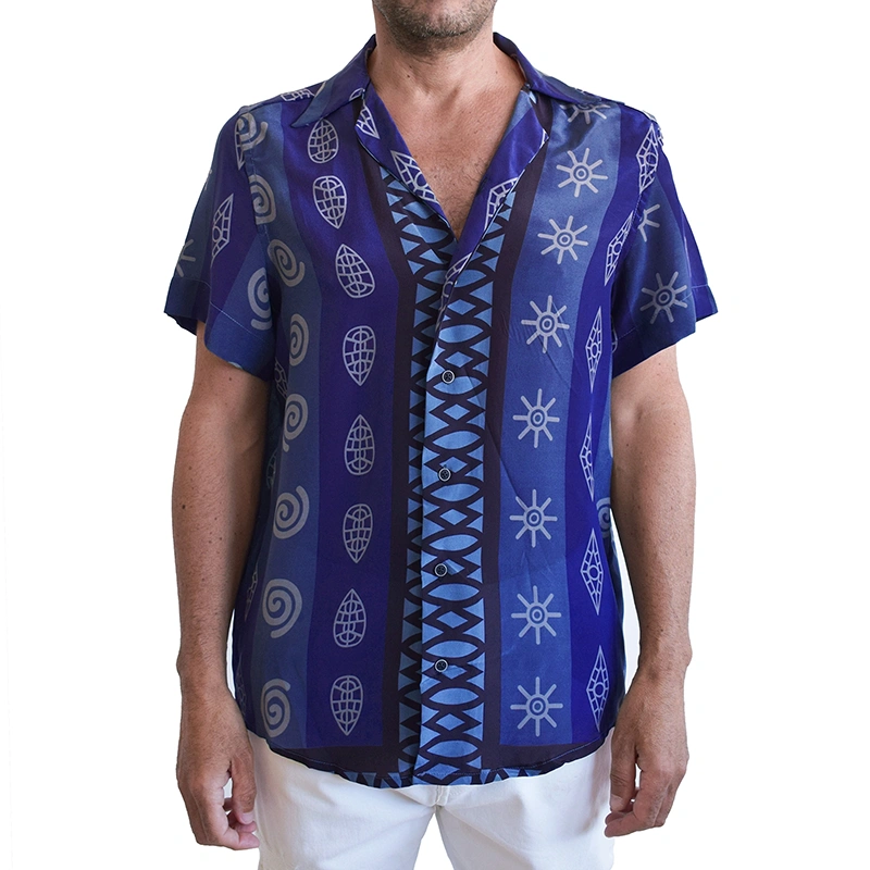 DAZZLED BY THE SUN PRINTED SILK BOWLING SHIRT