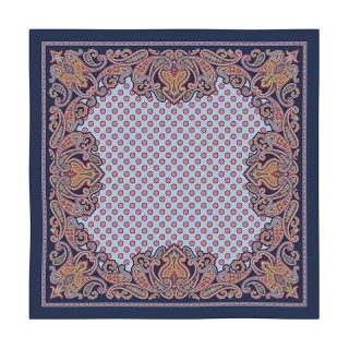 Classic Motif Printed Silk Men's Pocket Square, made in Italy by Stefano Cau