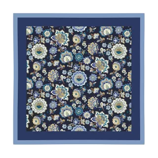 Spring Floral Motif Printed Silk Pocket Square for men, groom and groomsmen, made in Italy by Stefano Cau.