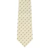Dot Motif Jacquard Woven Silk Tie - Off White Made in Italy from Stefano Cau