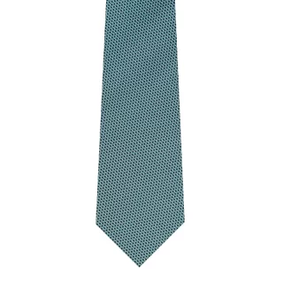 Micro Motif Jacquard Woven Silk Tie - Green handmade in Italy by Stefano Cau