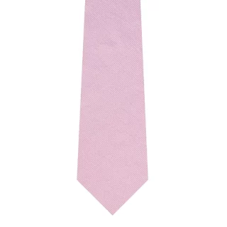 Solid Color Jacquard Woven Silk Tie - Pink Custom made in Como, Italy